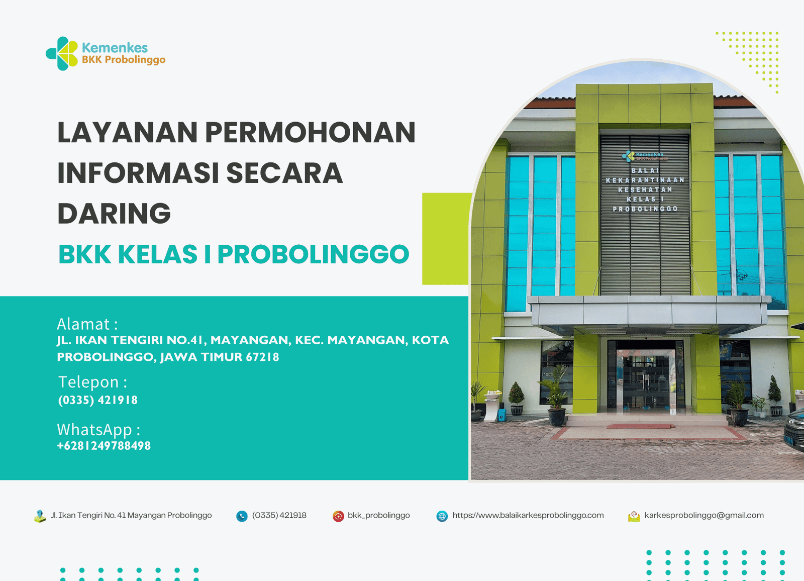 Pengumuman Layanan Permohonan Informasi Secara Daring