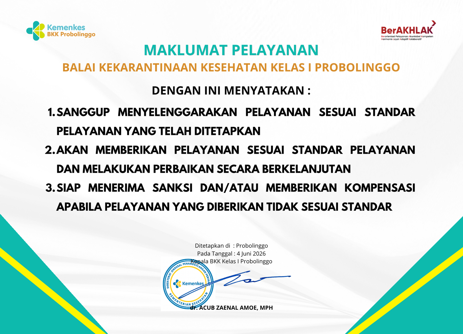 Maklumat Pelayanan